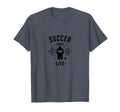 Soccer Coach Life Whistle Blowing T-Shirt - Novelty Apparel for Adults