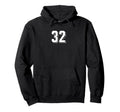 Number 32 80S 90S Soccer Team Jersey Hoodie - Graphic Print for Adults