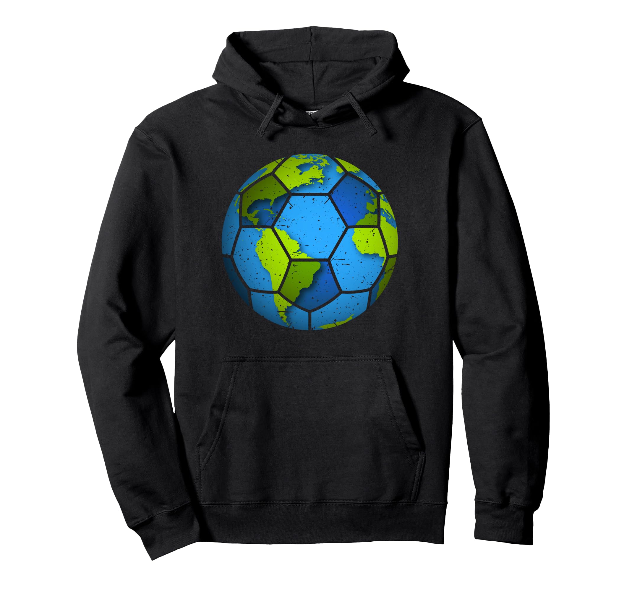 Earth Soccer Ball Earth Day Favors Hoodie - Custom Art Print for Adults