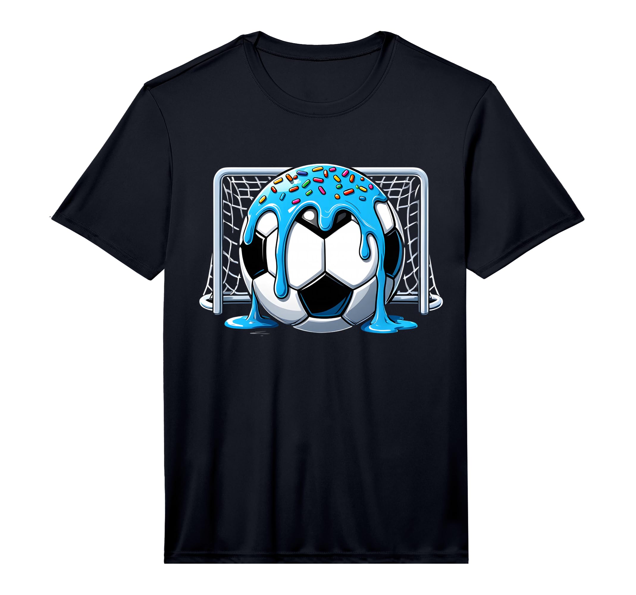 Soccer Drip Ice Cream Drip Soccer T-Shirt - Unique Graphic Men Women