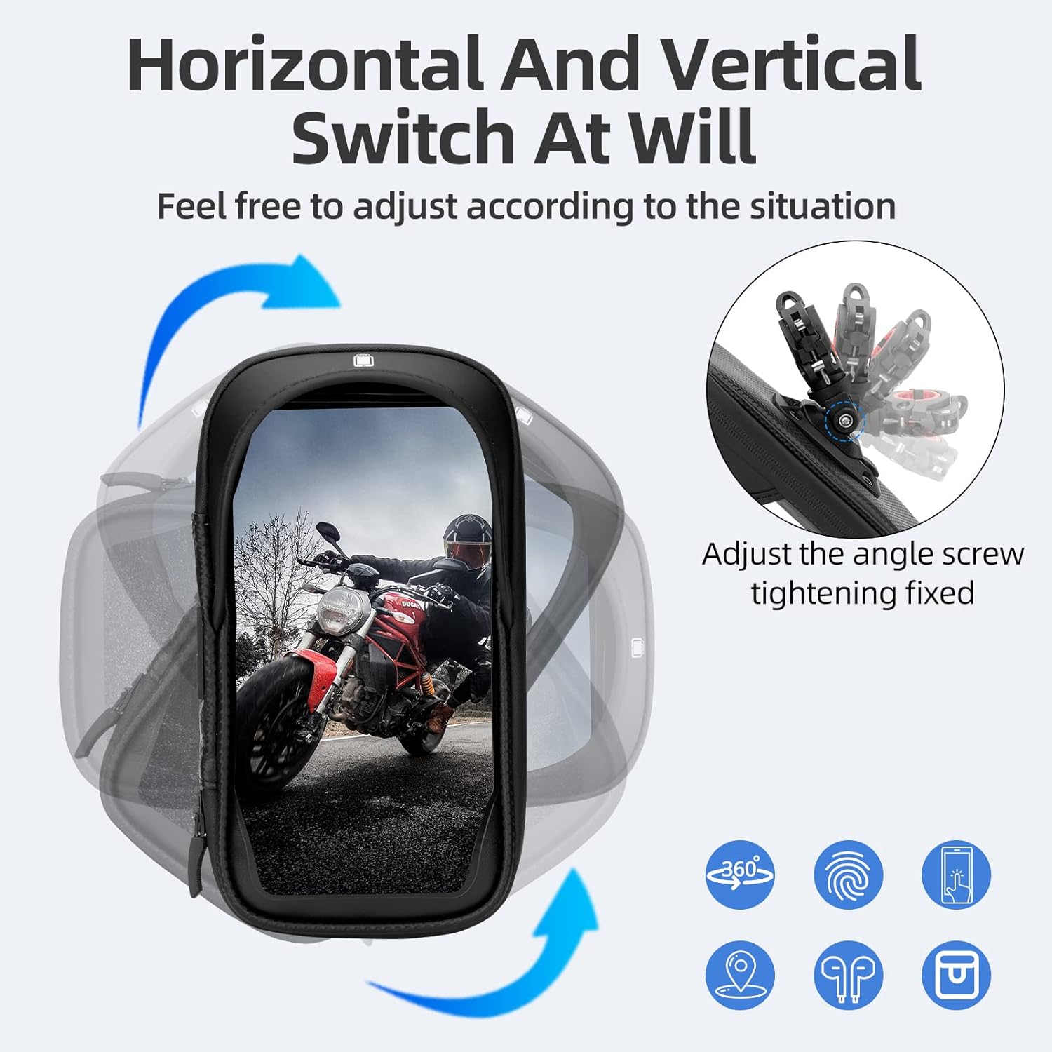Waterproof Motorcycle Handlebar Phone Bag