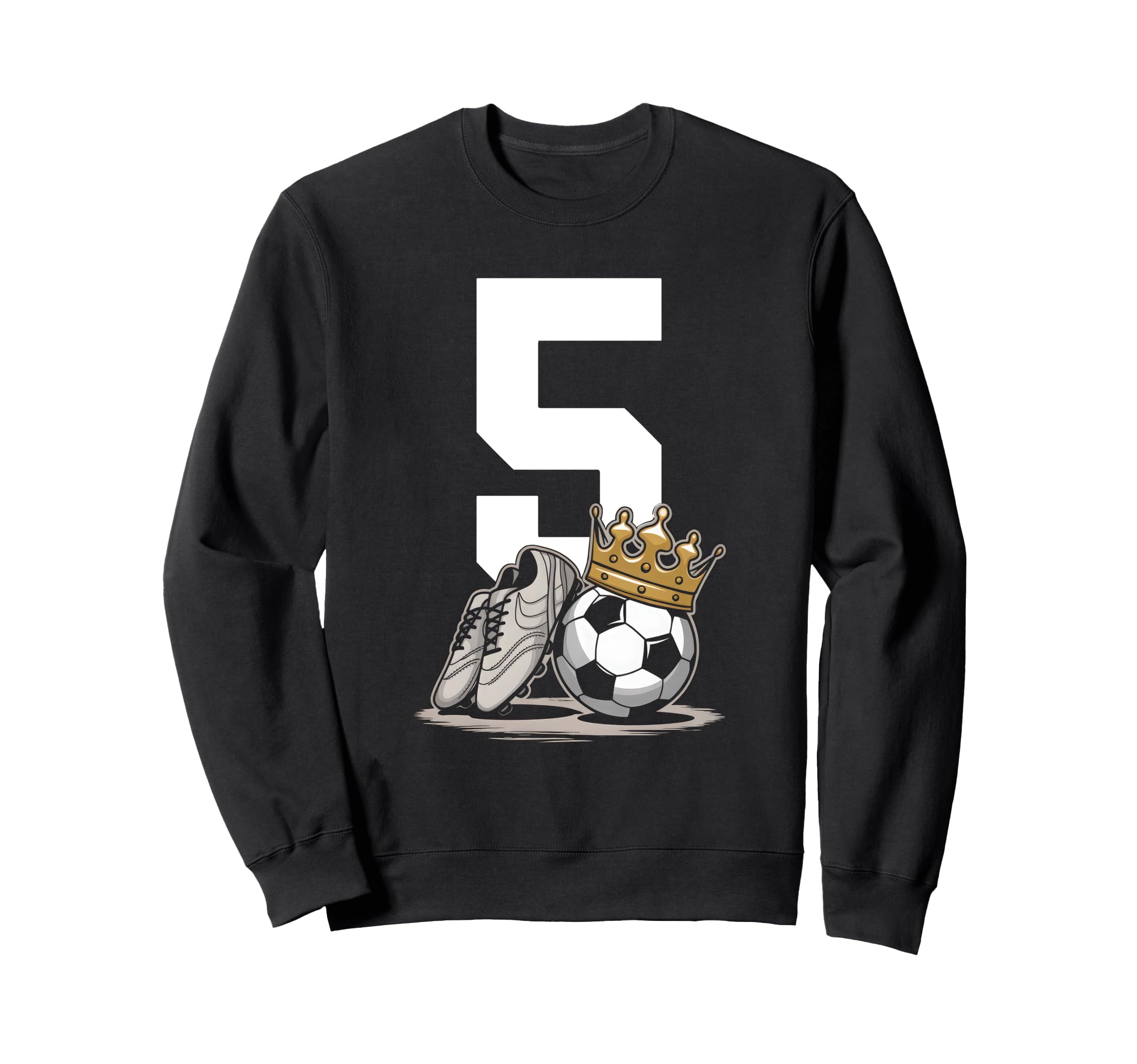 5 Soccer Birthday Gift Soccer Fan Sweatshirt - Fun Novelty Design Unisex