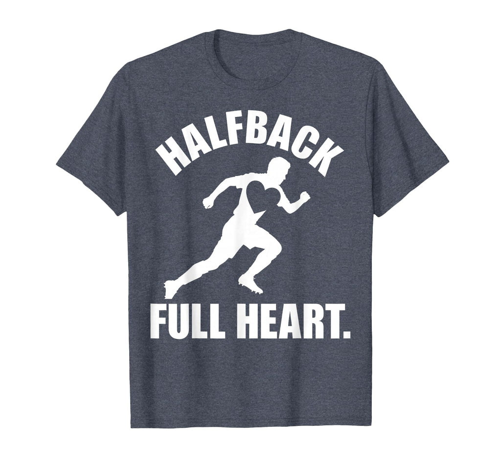 Halfback Full Heart Soccer Fan T-Shirt - Minimalist Print Unisex