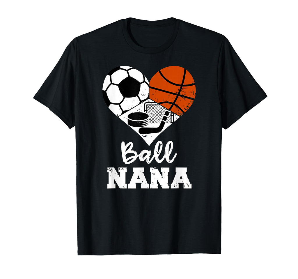 Ball Nana Heart Funny Soccer T-Shirt - Streetwear Style for Adults