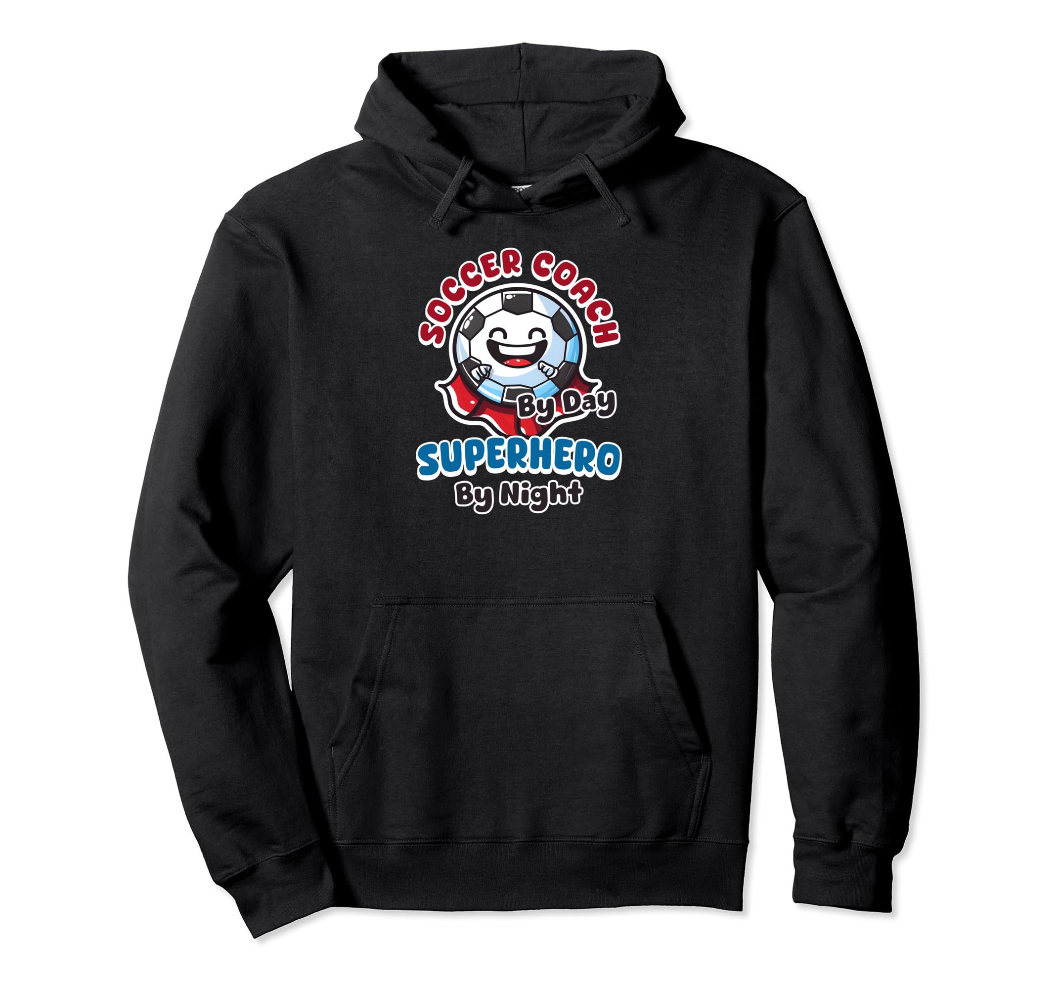Soccer Coach Day Superhero Night Soccer Hoodie - Graphic Print Men Women