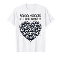 100 Days School Soccer Heart Love 100Th Day T-Shirt - Graphic Print Unisex