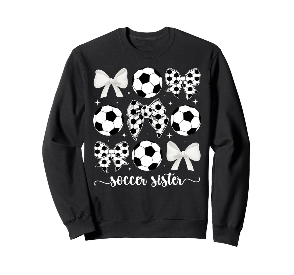 Soccer Sister Coquette Sister Soccer Sweatshirt - Unique Graphic Men Women