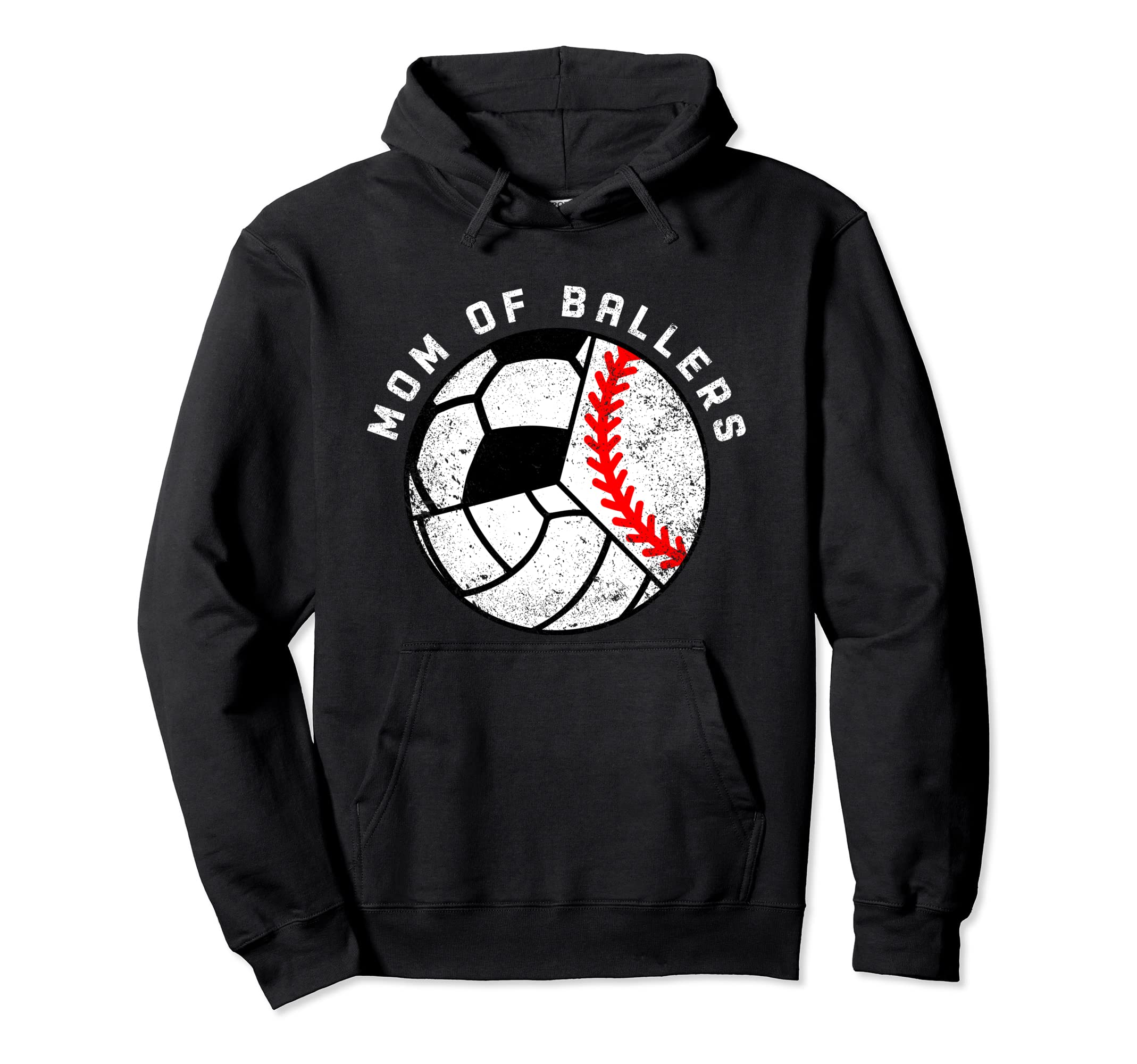 Mom Ballers Funny Baseball Volleyball Hoodie - Trendy Graphic Men Women