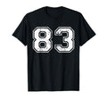 Number 83 Distressed Eightythree Sport T-Shirt - Graphic Print Men Women