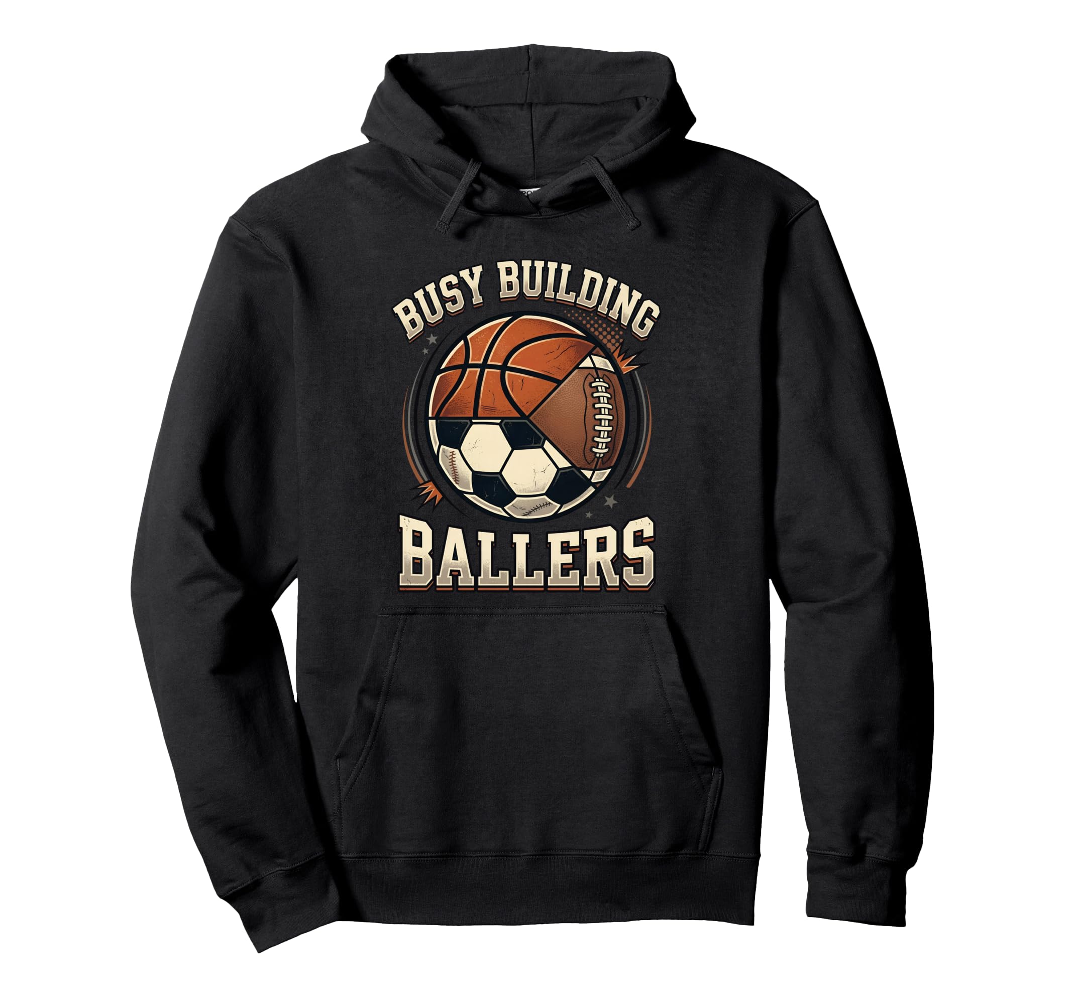 Funny Busy Raising Ballers Football Hoodie - Streetwear Style for Adults