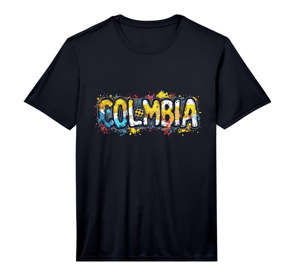 Colombia Soccer Word Art Colombian T-Shirt - Aesthetic Graphic for Adults