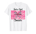 Just Who Loves Soccer Coquette Bow T-Shirt - Streetwear Style for Adults