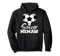 Soccer Memaw Heart Funny Heartfelt Hoodie - Casual Everyday Wear Unisex