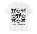 Soccer Grandma Funny Coquette Bow T-Shirt - Fun Novelty Design Men Women