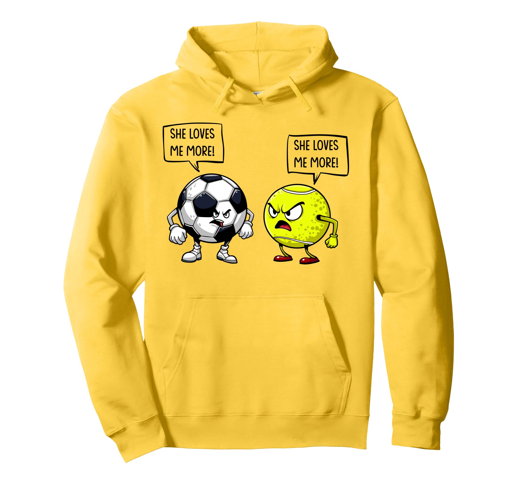 She Loves Me More Soccer Tennis Hoodie - Custom Art Print Unisex
