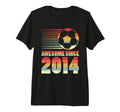 Awesome Since 2014 Soccer 12Th Birthday T-Shirt - Graphic Print for Adults