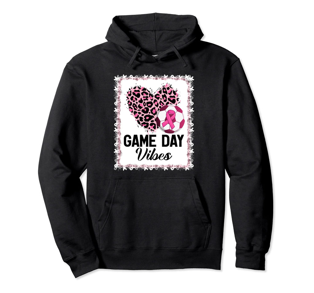 Leopard Soccer Game Day Vibes Breast Hoodie - Trendy Graphic for Adults