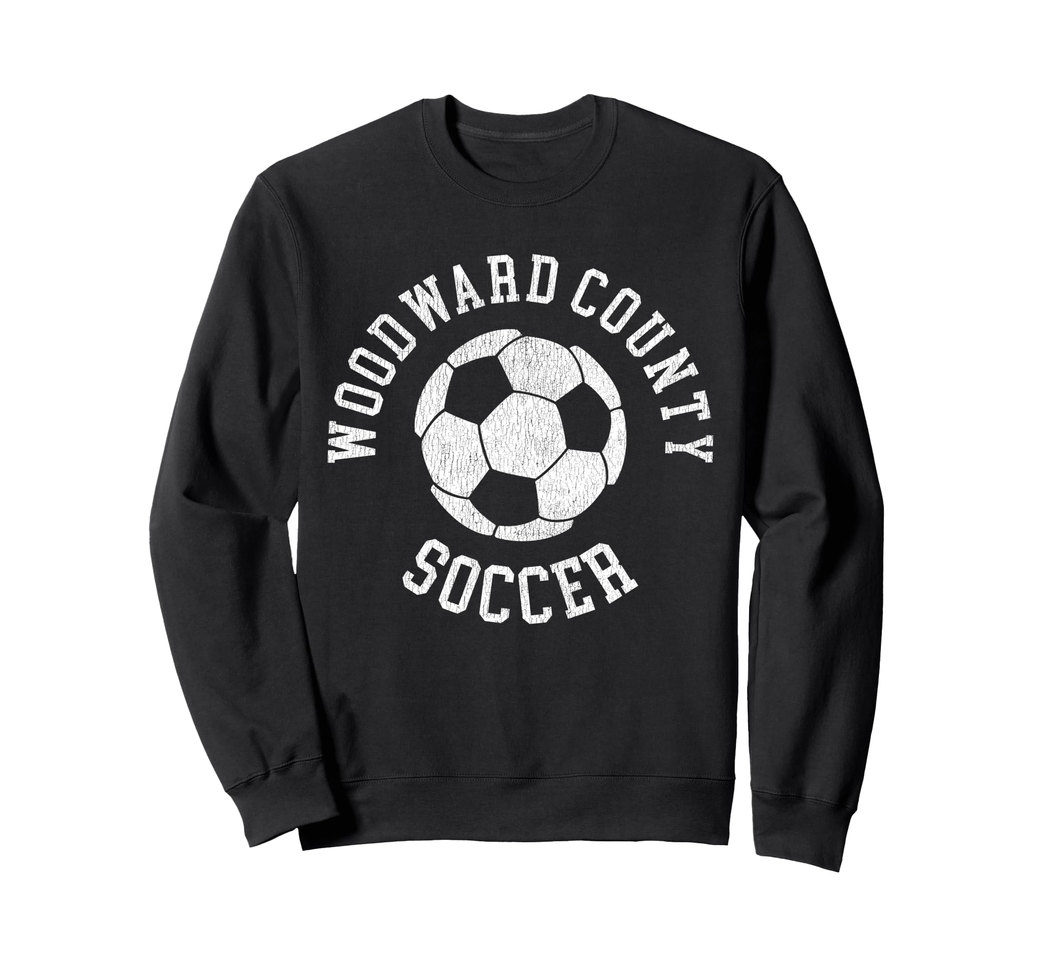 Woodward County Soccer Distressed 90S Sweatshirt - Unique Graphic Men Women