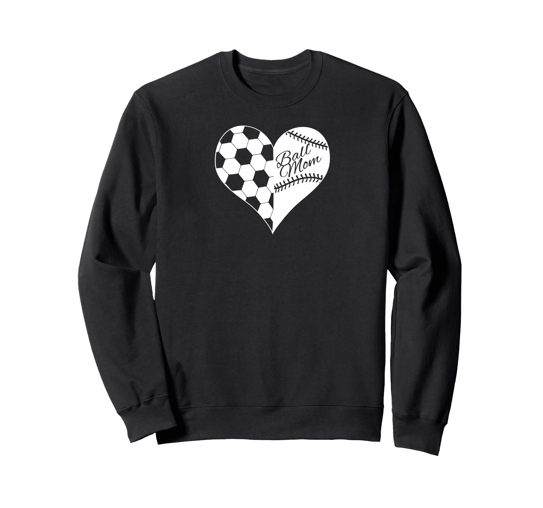 Baseball Laces Soccer Ball Sweatshirt - Minimalist Print for Adults