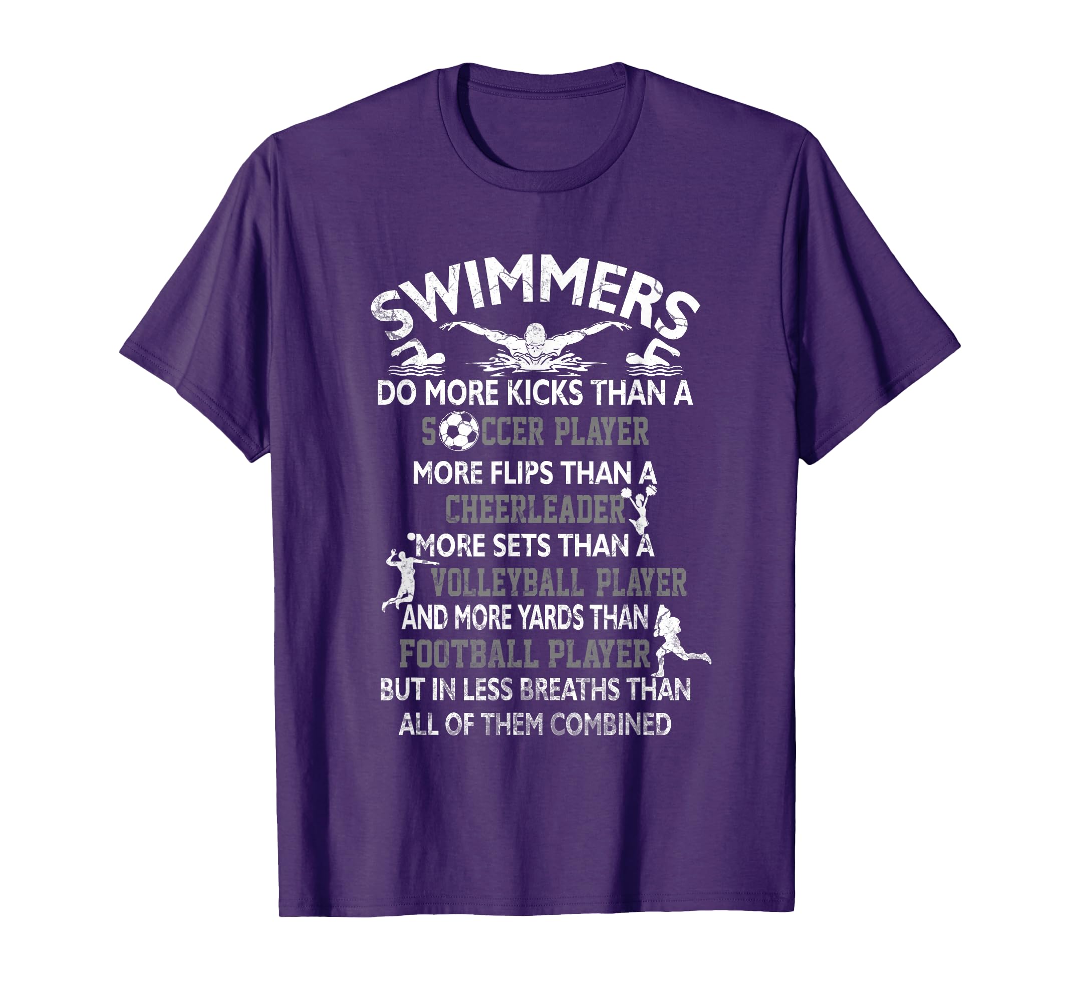 Swimmers Do More Kicks Than Soccer T-Shirt - Unique Graphic for Adults