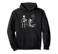 Halloween Skeleton Soccer Player Hoodie - Fun Novelty Design for Adults
