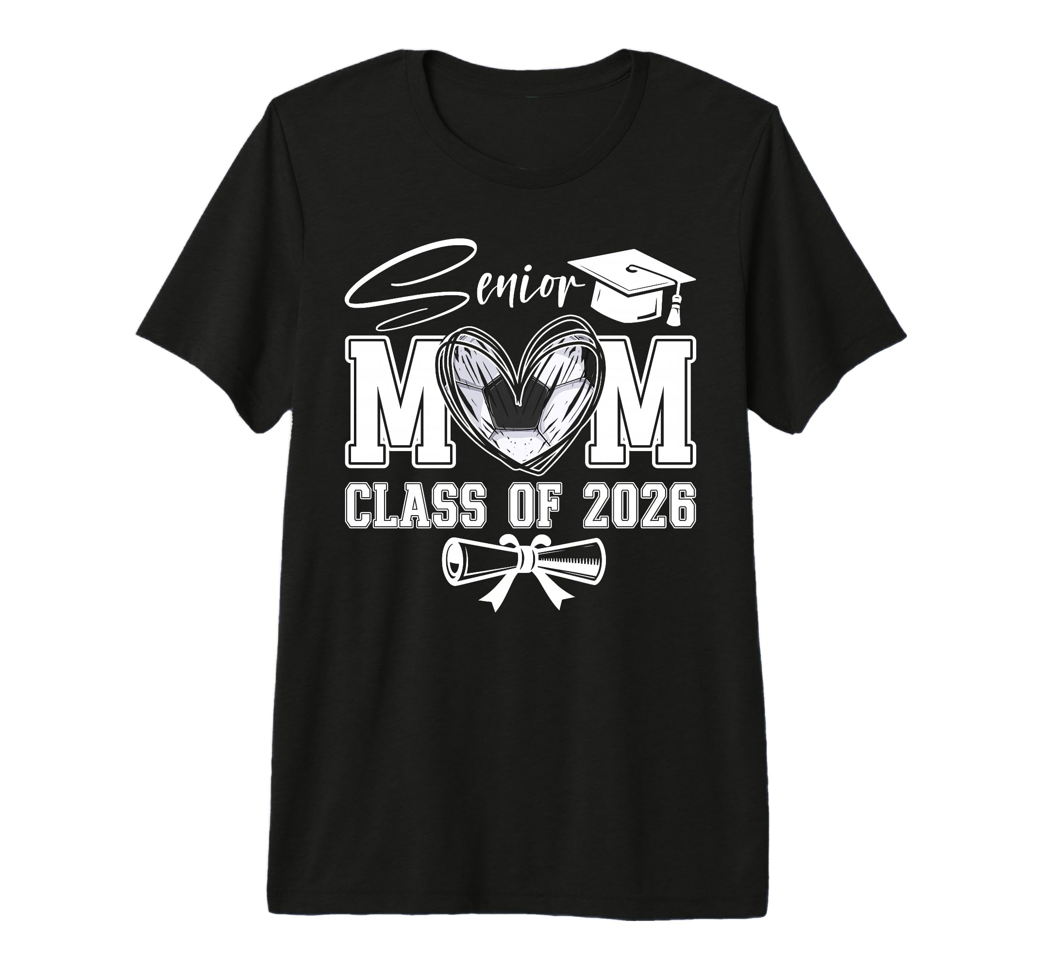 Senior Mom Class 2026 Graduate Soccer T-Shirt - Unique Graphic Men Women