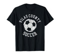 Vilas County Soccer Distressed 90S T-Shirt - Graphic Print for Adults