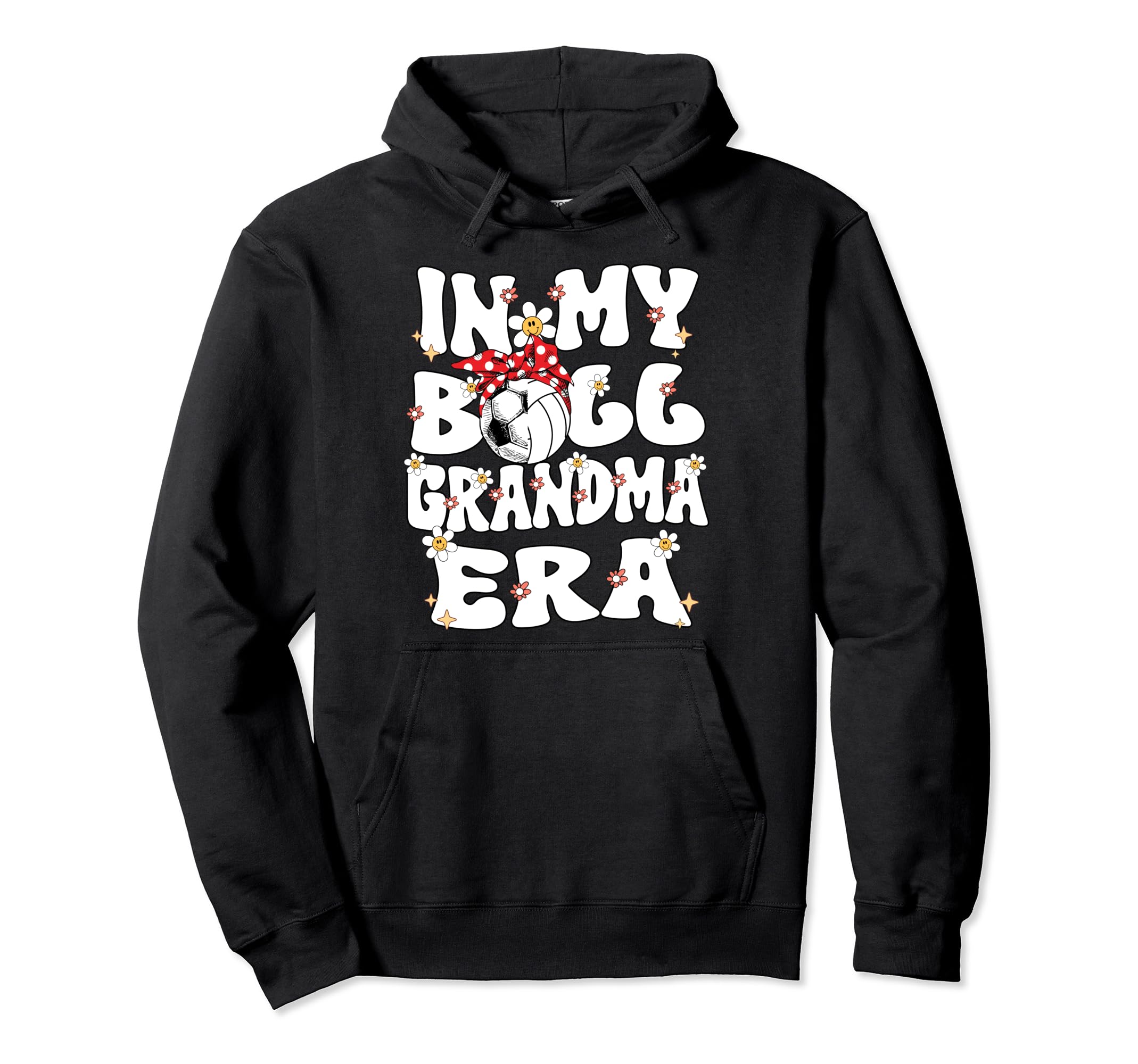 My Ball Grandma Era Groovy Soccer Hoodie - Aesthetic Graphic for Adults