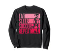 Eat Sleep Soccer Repeat Funny Sweatshirt - Fun Novelty Design Men Women