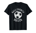 Hall County Soccer Distressed 90S T-Shirt - Fun Novelty Design Men Women
