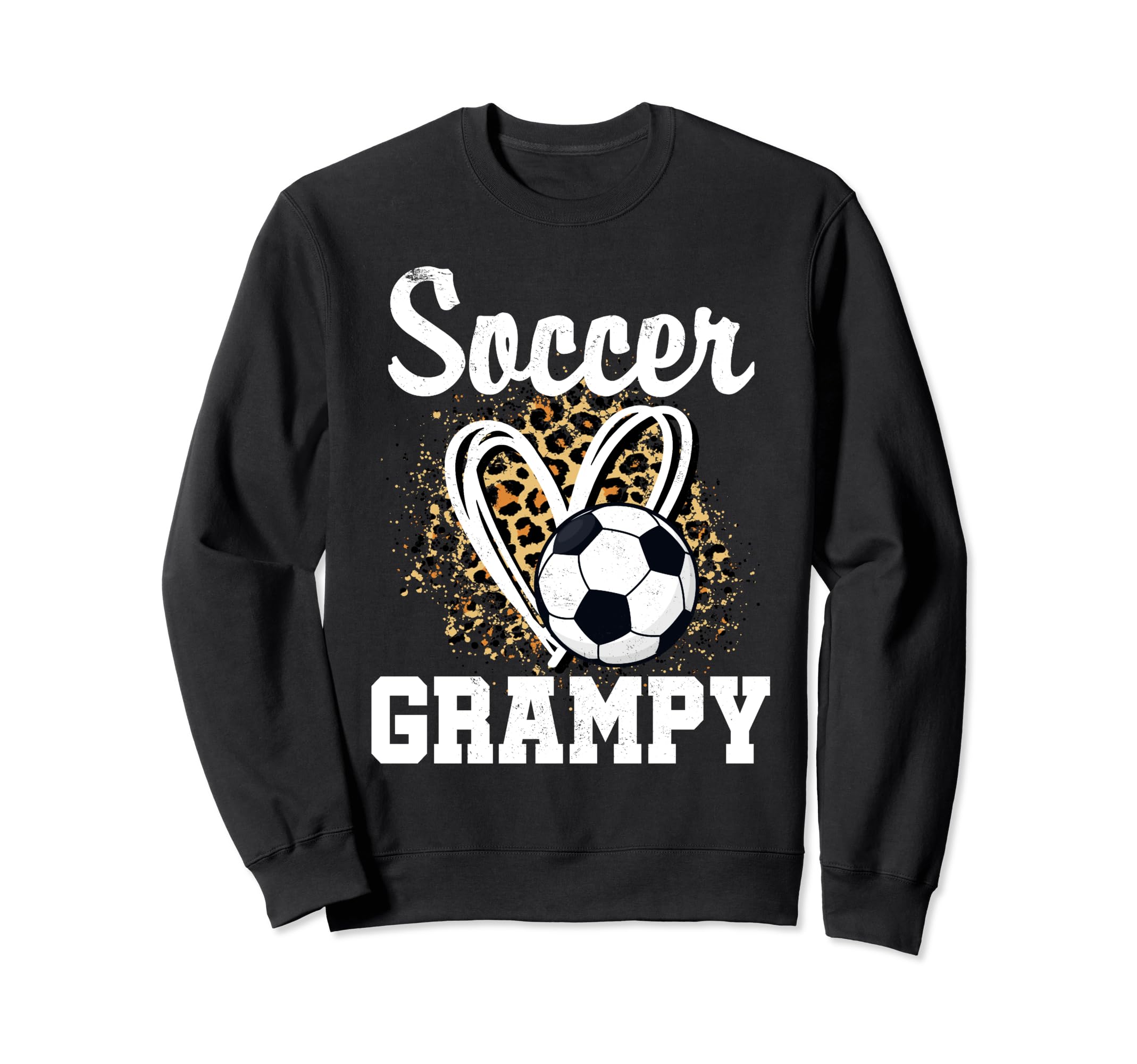 Soccer Grampy Leopard Heart Matching Sweatshirt - Trendy Graphic Men Women