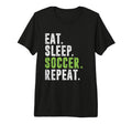 Eat Sleep Soccer Repeat Football Sport T-Shirt - Aesthetic Graphic Unisex