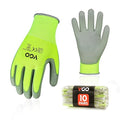 Vgo... 10-Pairs Safety Work Gloves, Gardening Gloves, Polyurethane Coated, Dipping Gloves, Latex Free (Size L, Yellow, PU2103)