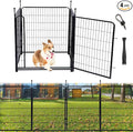 Tall Garden Fence,Wide Gate Low Threshold Fence for Garden, 36in(H) 4 Panels Total 8.9 Ft(L) Animal Barrier Fence,Flower Bed Fencing, Dog Fences Outdoor for Yard
