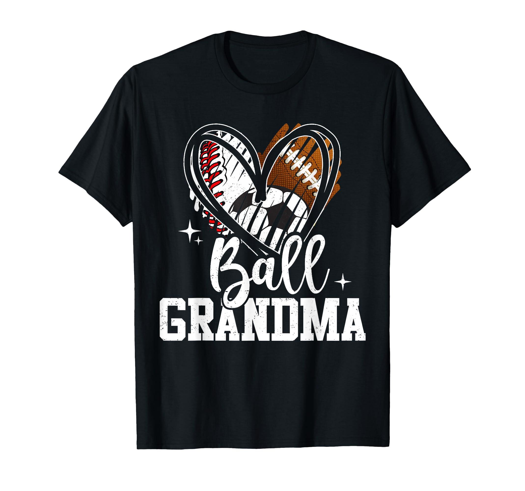Ball Grandma Baseball Football Soccer T-Shirt - Trendy Graphic Men Women