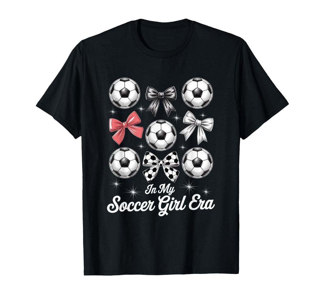 My Soccer Era Balls And Bows Sports Game T-Shirt - Unique Graphic Unisex