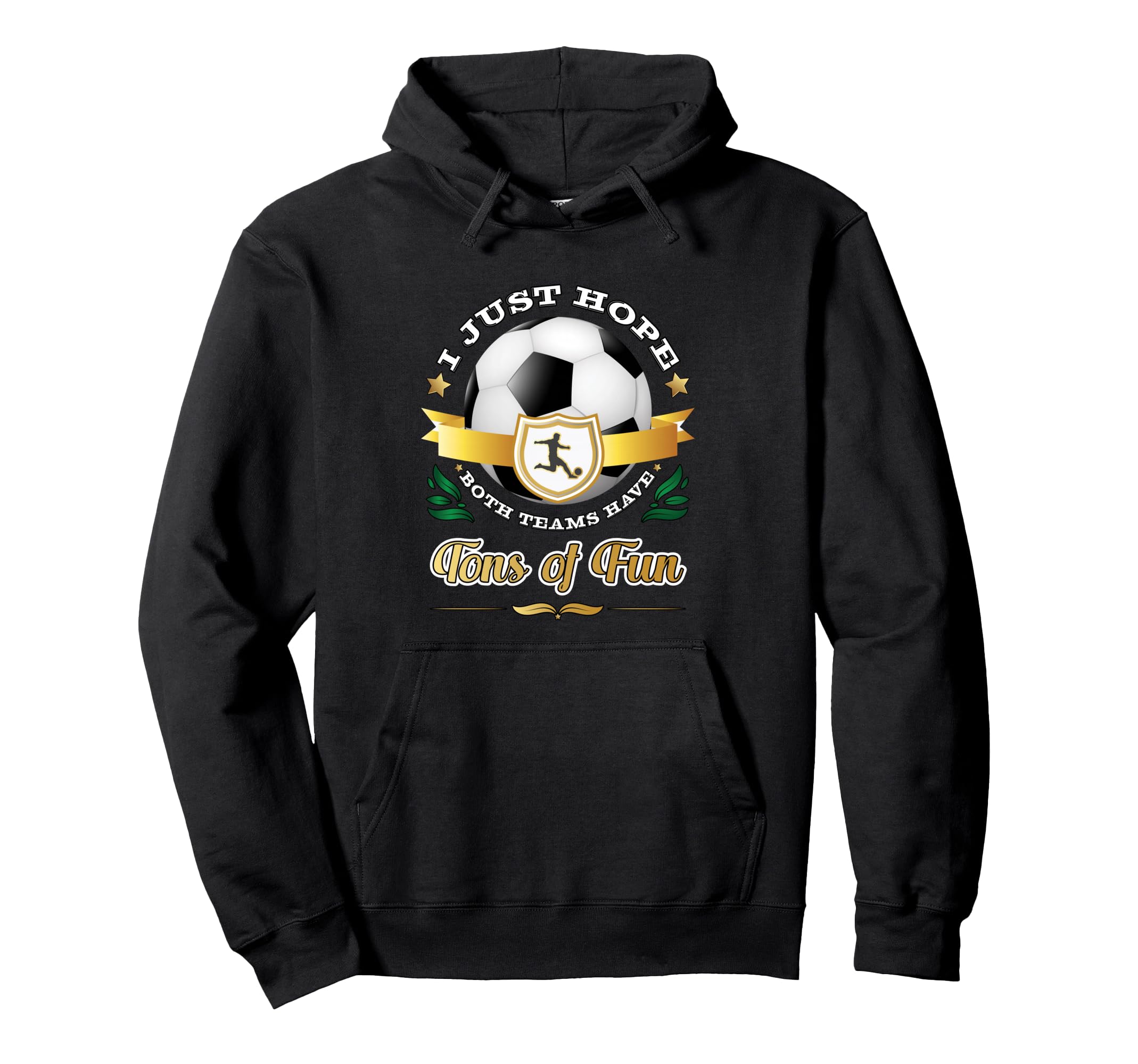 Funny Soccer Gift Casual Fan Cheer Hoodie - Fun Novelty Design for Adults