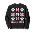 Soccer Mama Coquette Bow Soccer Sweatshirt - Unique Graphic for Adults