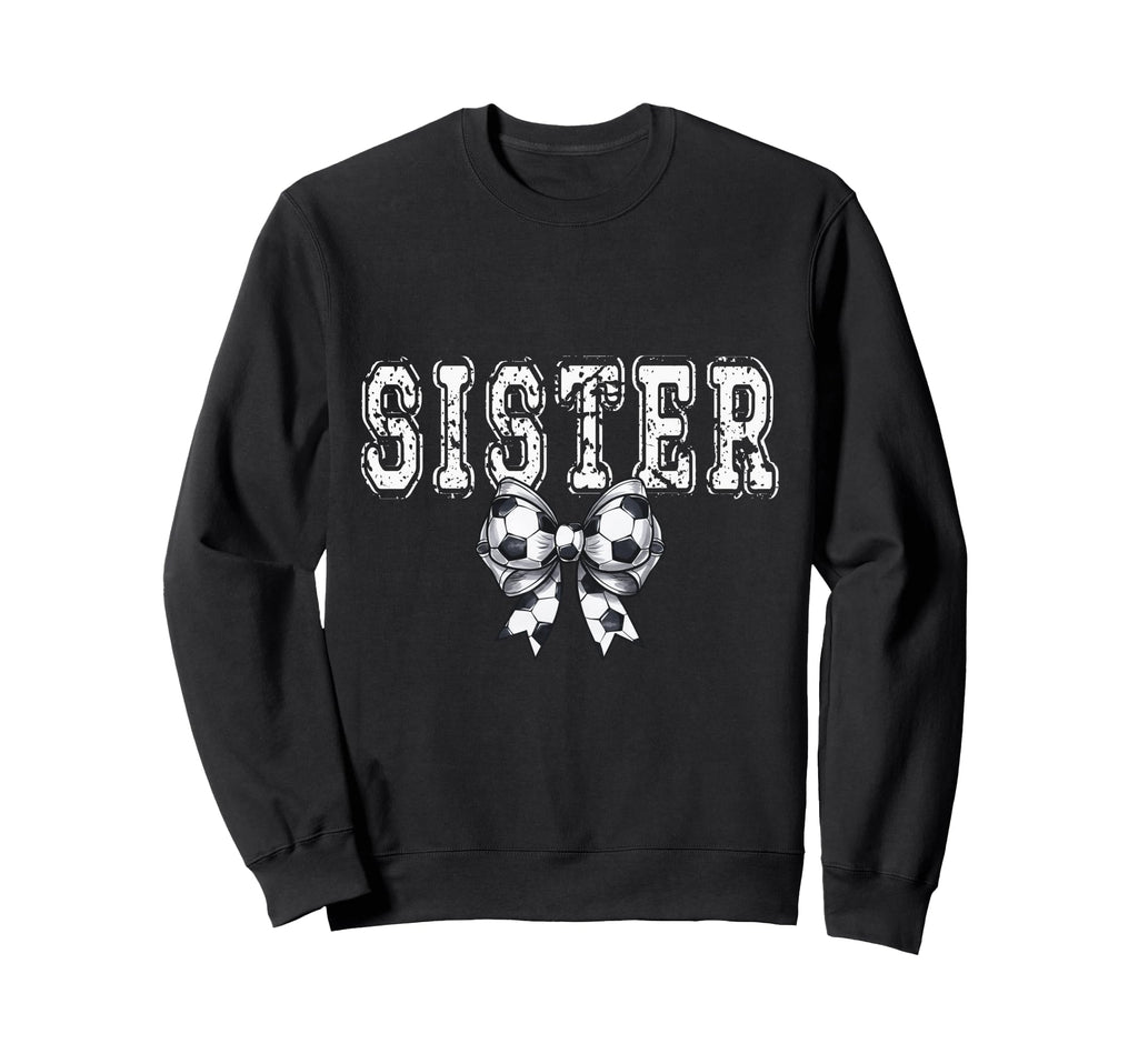 Coquette Soccer Sister Spirit Sweatshirt - Minimalist Print for Adults