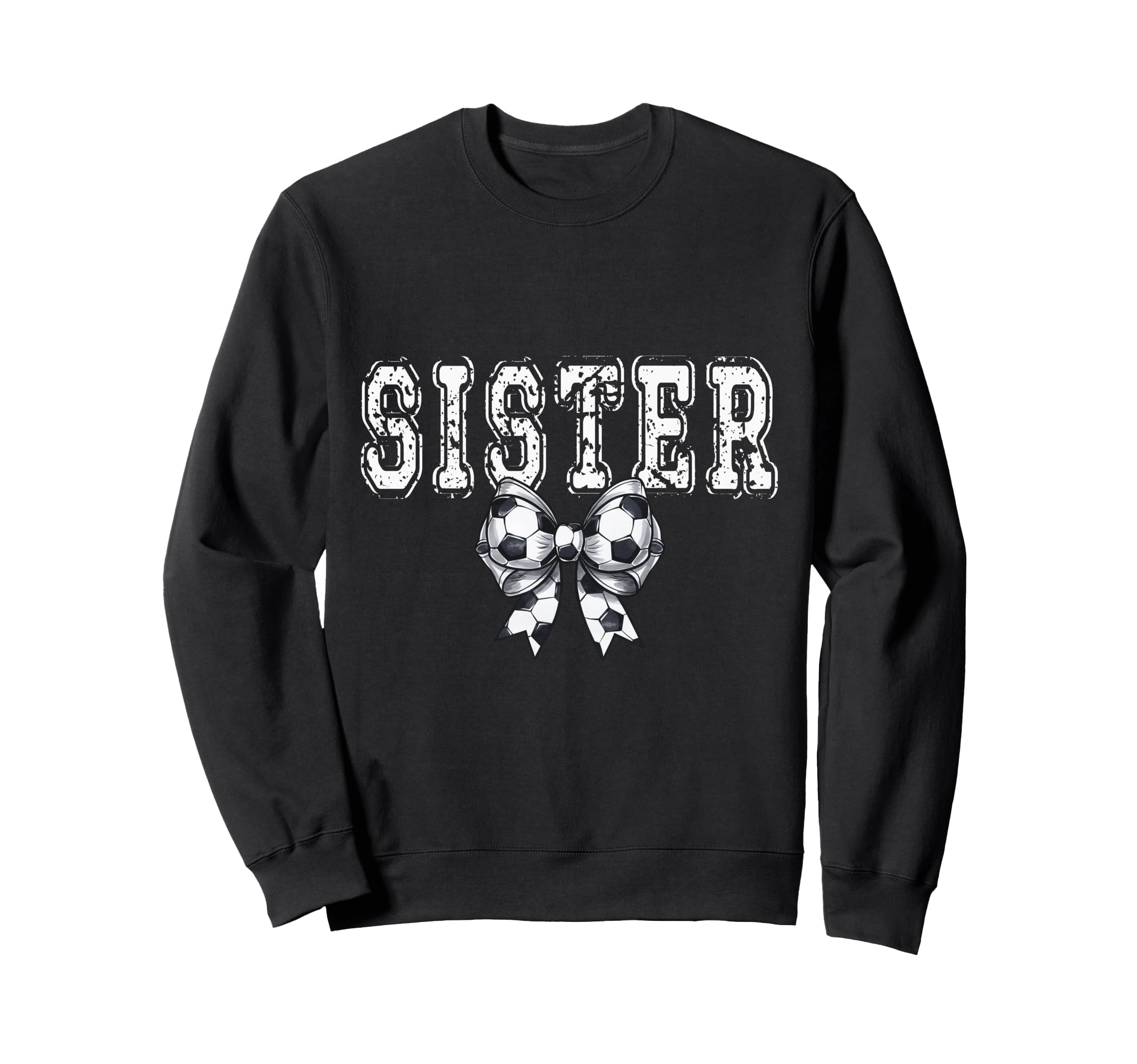 Coquette Soccer Sister Spirit Sweatshirt - Minimalist Print for Adults