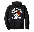 Busy Raising Ballers Funny Volleyball Hoodie - Casual Everyday Wear Unisex
