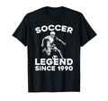 Born 1990 Soccer Sports Player Team T-Shirt - Unique Graphic for Adults