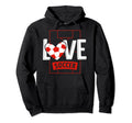 Love Soccer Funny Hearty Soccer Field Hoodie - Aesthetic Graphic Men Women