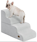 Dog Step for Bed, Dog Stair 4-Step 35D Pet Stair 19.7" H for High Bed or Sofa Non-Slip Balanced Pet Step Indoor, Light Grey