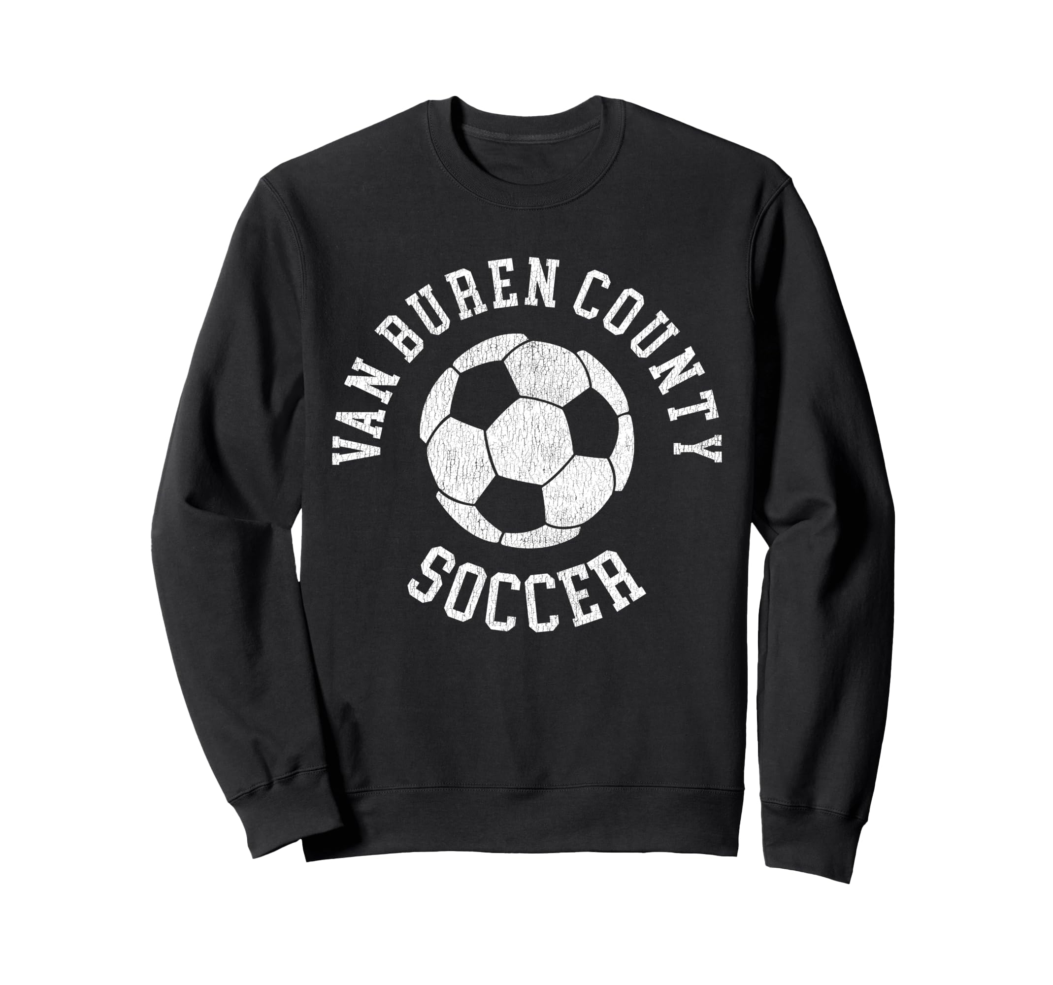 Van Buren County Soccer Sweatshirt - Minimalist Print for Adults