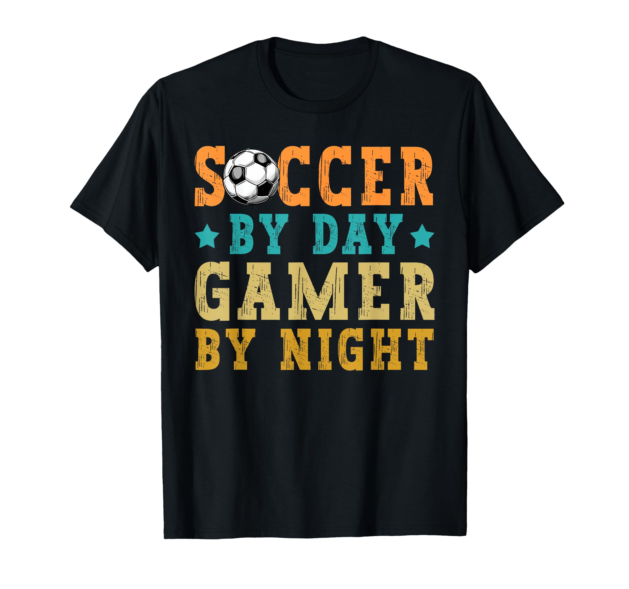 Soccer Day Gamer Night Funny Soccer T-Shirt - Custom Art Print Unisex