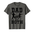 Dad Both Funny Football Soccer Dad T-Shirt - Custom Art Print for Adults