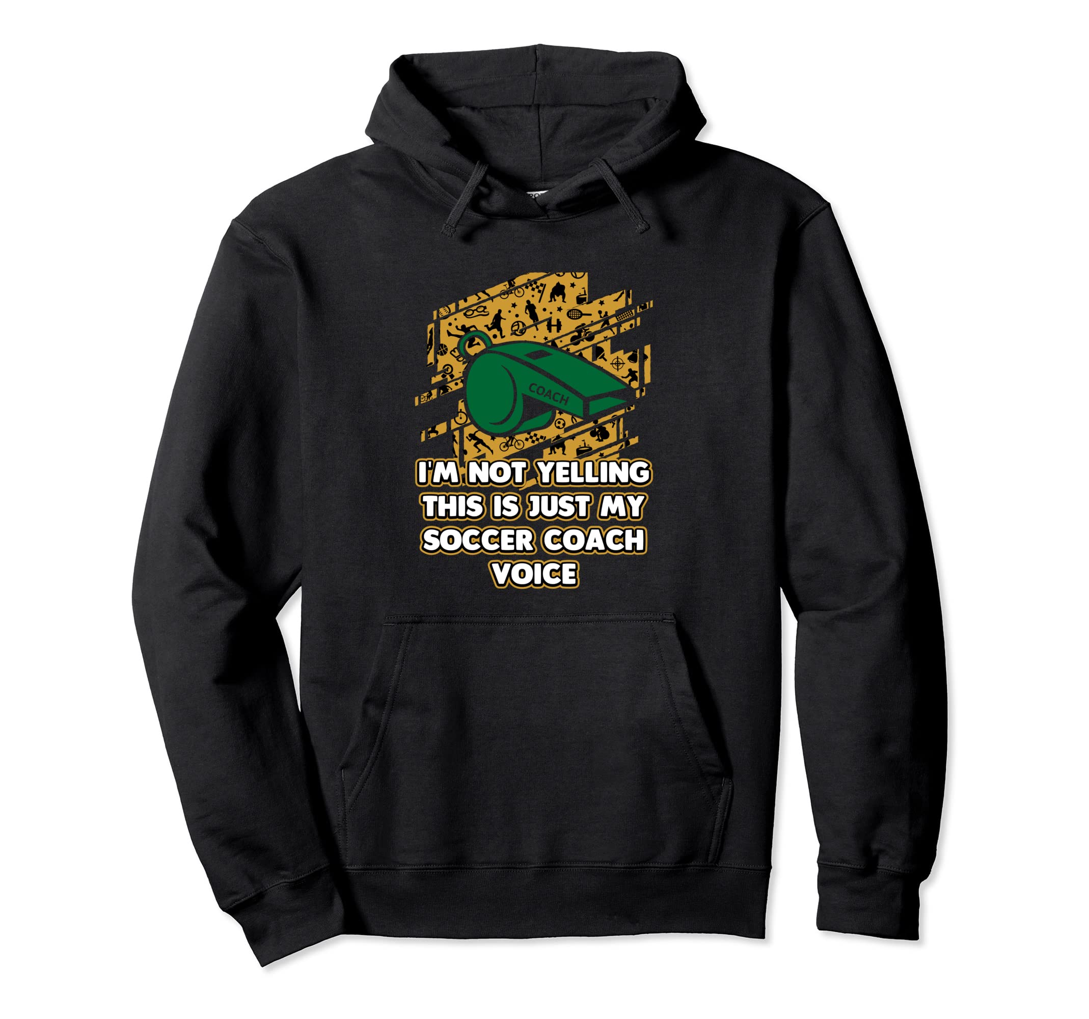 This Is My Soccer Coach Voice Funny Hoodie - Unique Graphic for Adults