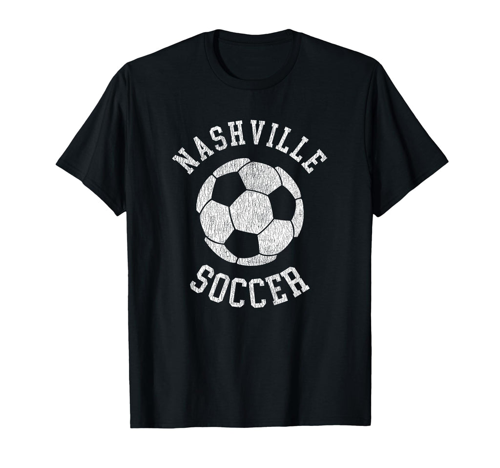 Nashville Soccer Distressed 90S T-Shirt - Custom Art Print Men Women