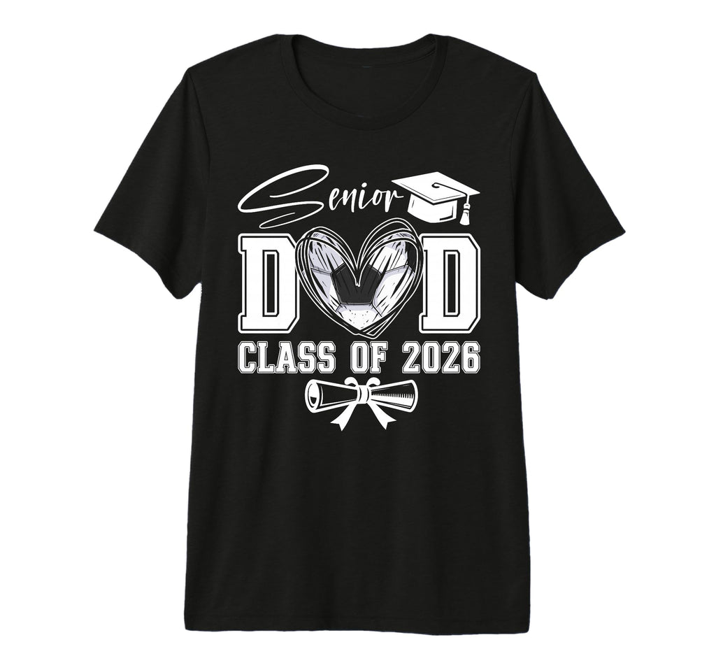 Senior Dad Class 2026 Graduate Soccer T-Shirt - Custom Art Print Unisex